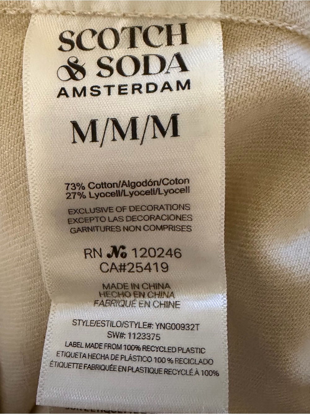 Scotch & Soda Amsterdam Cream Oversized Jacket Sz M NWT - Picture 10 of 13